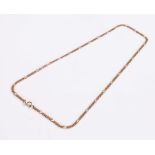 9 carat gold necklace, with clip end, 7.9 grams