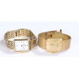Sekonda gentleman's wristwatch with gilt case, Seiko gentleman's wristwatch with gilt case, (2)