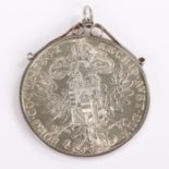 Maria Theresa silver coin pendant