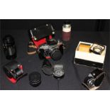 Exakta RTL1000 camera, lenses and accessories, (qty)