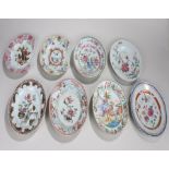 Collection of seven 19th Century Chinese porcelain plates, to include a Canton example, famille rose