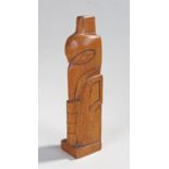 North American carved Raven, signed AOJ and "Raven", 16.5cm high