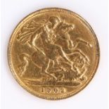 Edward VII half sovereign, 1902, St George and the Dragon