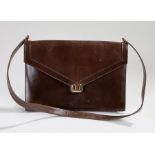 Christian Dior leather handbag in brown leather with CD clasp, named to the interior Christian Dior,