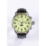 Ingersoll calendar gentleman's wristwatch, the signed light green dial with subsidiary day, date and