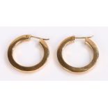 Pair of 9 carat gold loops, 5.6 grams