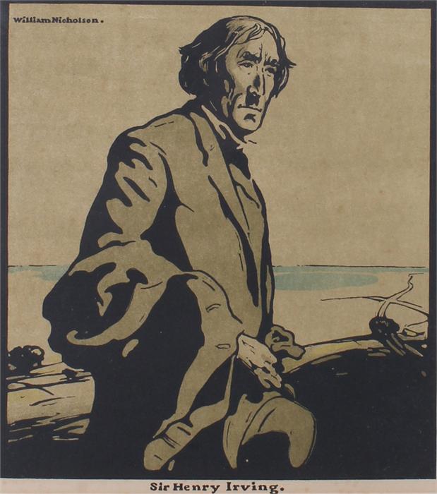 William Nicholson (1872-1949) H.M. The Queen and Sir Henry Irving, prints, 26cm x 24cm, (2) - Image 2 of 3