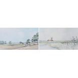 Jason Partner, Pair, Six Mile House and The Estuary, signed watercolours, 40cm x 23cm, (2)