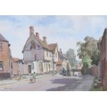 Leonard Russell Squirrell (1893-1979), "Old Houses at Needham Market Suffolk", signed watercolour,