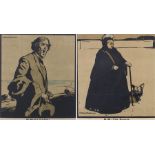 William Nicholson (1872-1949) H.M. The Queen and Sir Henry Irving, prints, 26cm x 24cm, (2)