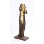 Margaret Ballardie, Standing figure, bronze effect form carving, 110cm high