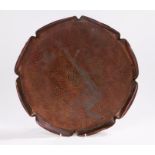 Copper tray, by repute made at Burrells of Thetford from spare pieces at the factory, the central