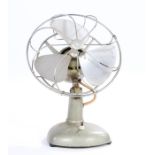 Rotating desk fan by H. Frost and Co (Engineers) Ltd Walsall, on a domed shaped base with push