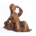 Margaret Ballardie, Discovery, bronze effect form carving, 44cm high