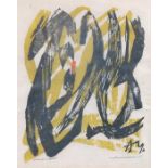 Adja Yunkers (1900-1983) Landscape, colour wood cut, pencil signed, 20cm x 24cm