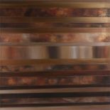 Valerie Chandler, signed oil on canvas, brown line study, dated 2002, 113cm square