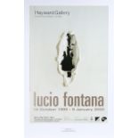 Lucie Fontana exhibition poster, Hayward Gallery on the South Bank, London, 14 October 1999 - 9