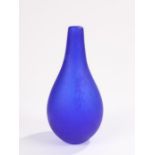 Kosta Boda Satellite pattern vase designed by Bertil Vallien , the blue glass body with slender neck