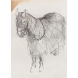 Attributed to Dame Elizabeth Frink (1930-1993) Pencil study of a horse, unsigned, 17cm x 23cm