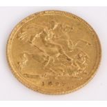 Victoria Half Sovereign, 1897, St George and the Dragon