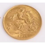 George V Half Sovereign, 1913, St George and the Dragon