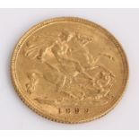 Victoria Half Sovereign, 1899, St George and the Dragon