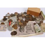 Collection of coins, various countries and denominations, together with a collection of