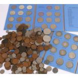 Collection of coins, to include pre 1947 Three Pence pieces, Churchill Crown, further Crowns, Half