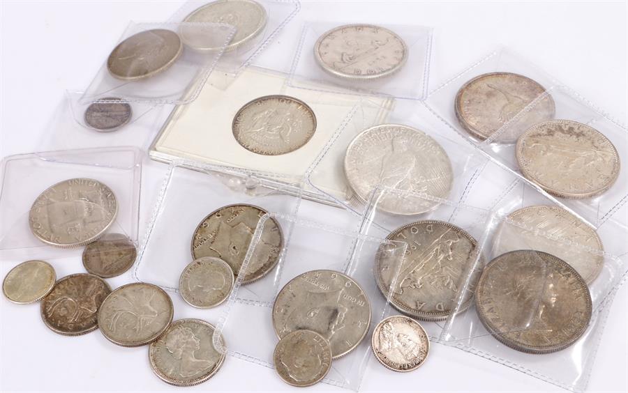 USA and Canada coin collection, to include JFK Half Dollar, Canada Dollars 1960's, USA Half Dollars,