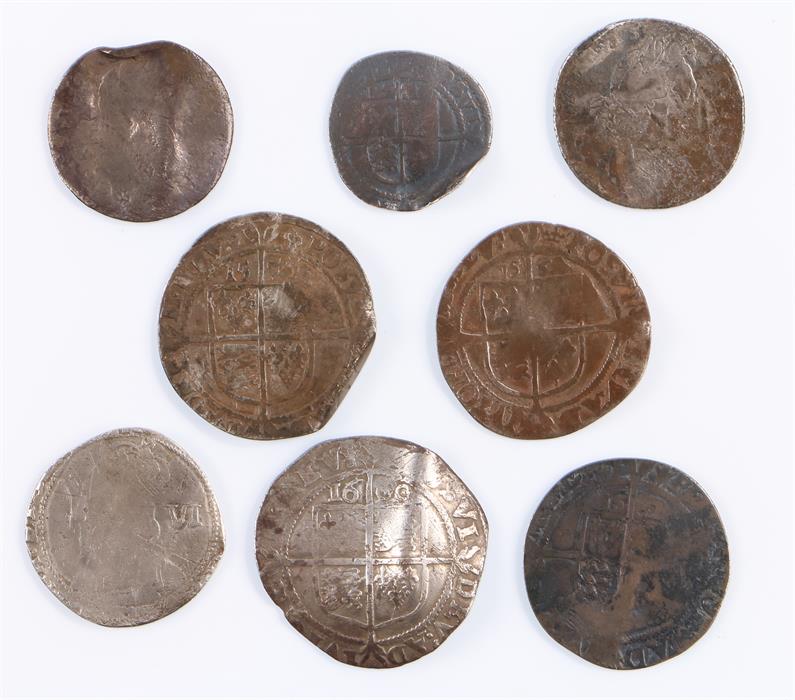 Collection of hammered coinage, to include Charles I Groat, Elizabeth I Groat X 2, 1550'S Groat,