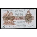 Bank of England £1 Banknote, George V, brown, N76, No 156735