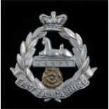 Victorian O/R's cap badge to the East Lancashire Regiment, two loops to the reverse, K&K 637