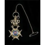 KCH Knights gold breast badge dress miniature, Military issue, The Royal Guelphic Order, with a