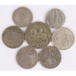 Collection of coins, to include Victoria One Shilling, four George V Half Crowns, Edward VII One