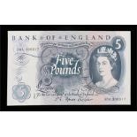 Bank of England £5 Banknote, J.S. Fforde, deep blue, 36A 306317