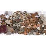 Collection of coins, to include Pennies, Farthings, Crowns, Half Pennies, various Worldwide coins,