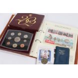 Coins, to include a 2002 coin set from £5 to 1p, Decimal set and a History of World War II coin