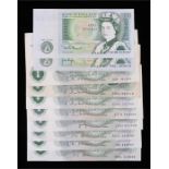 Bank of England £1 banknotes, to include Page, O'Brien Ffrode, Hollom and Somerset, (10)