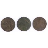 William III coins, to include three Halfpennies, 1697, 1699 and 1700, (3)