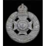 World War Two plastic economy cap badge to The Rifle Brigade (Prince Consorts Own), in silver