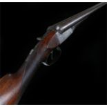 12 bore side by side double barrel shot gun by E M Reilly & Co, 16 New Oxford Street London and