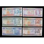 Central Bank of Barbados, to include $50, $20, $10, $5 and $2, (6)