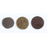 17th Century Token, Gravesend 1651, Globe Inn Canterbury and another, (3)