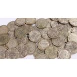 George V One Florin coin collection, twenty-four in total with various dates, (24)