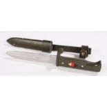 Post World War Two German Boy Scout dagger, the handle inset with a diamond shaped German flag,