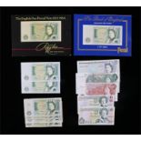 Bank of England, to include a Gill £5, six £1 notes, Ten Shilling note, £1 Page banknote and a