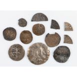 Medieval coin collection, to include Edward Pennies, a Groat, clipped coins, (12)