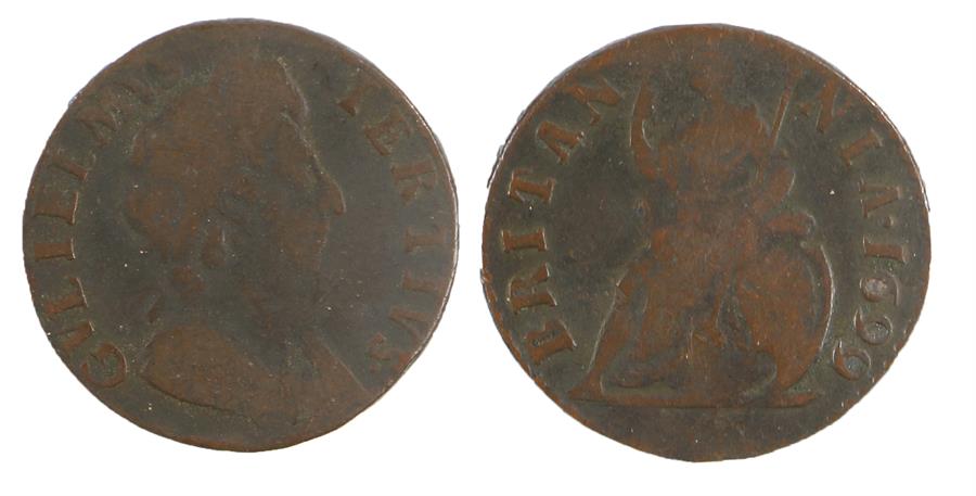 William III Farthing, 1699, no stop after date