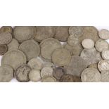 Collection of pre 1947 coins, Half Crown to Threepence