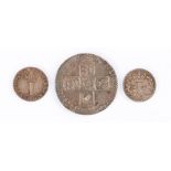 Coins, to include a George II Sixpence, 1758, Victoria Maundy 1d 1839, George III Maundy 1d 1800, (